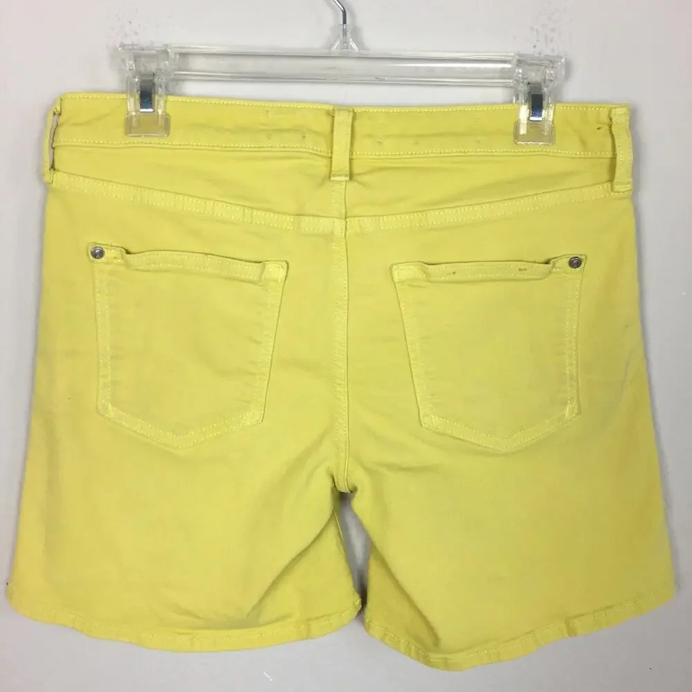 Pilcro & the Letterpress Yellow 6"  Denim Shorts 27 - Picture 3 of 11